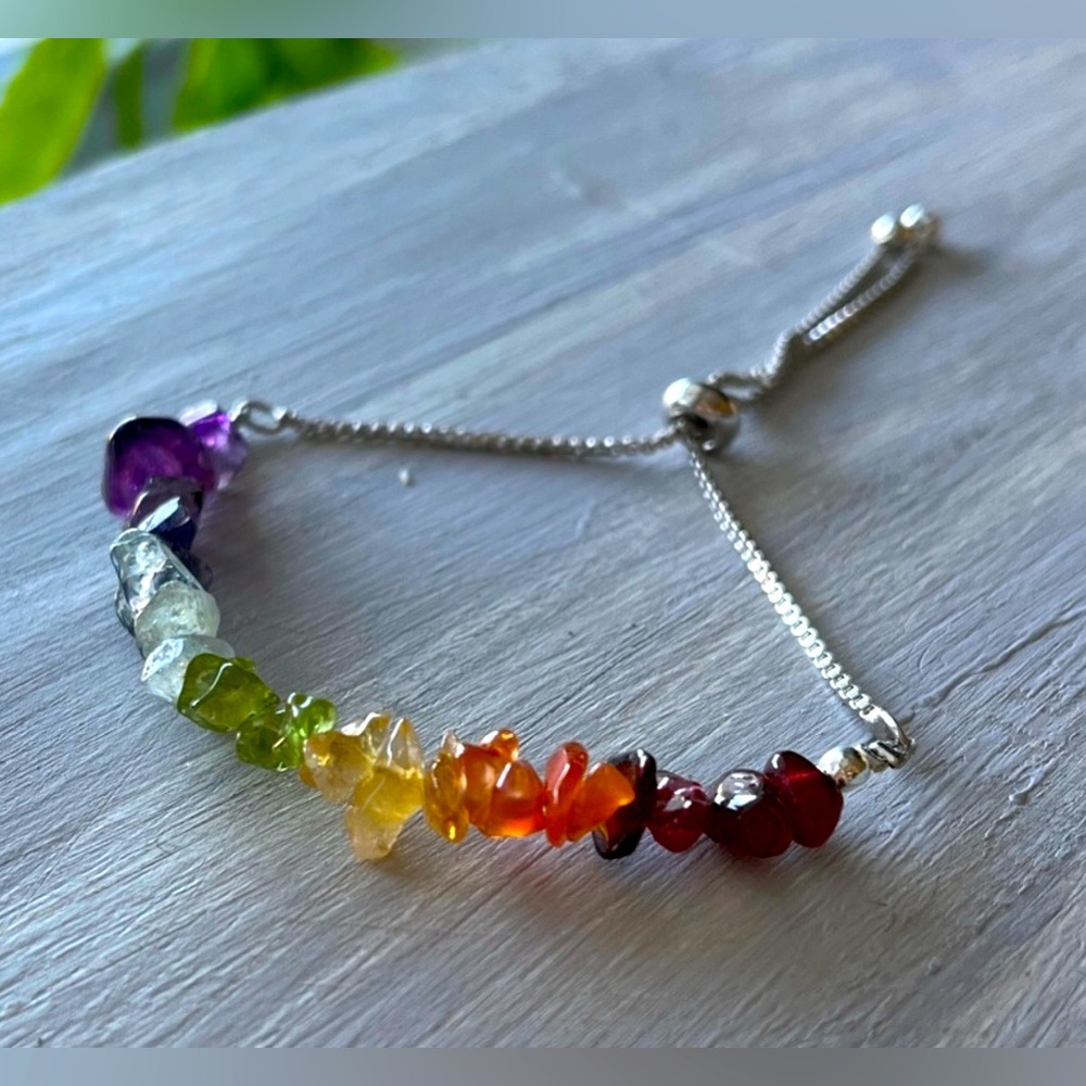 NWOT Chakras Bracelet with bolo clasp